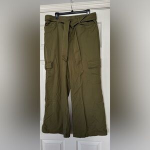 Ava & Viv Olive green wide leg Utility Pants women’s size 16